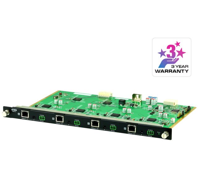 Aten VM8514 4 Port HDBaseT Output Board for VM1600A/VM3200, HDBaseT Connectivity, Bi-directional RS-232, Bi-directional IR channel Aten VM8514 4 Port HDBaseT Output Board for VM1600A/VM3200, HDBaseT Connectivity, Bi-directional RS-232, Bi-directional IR channel